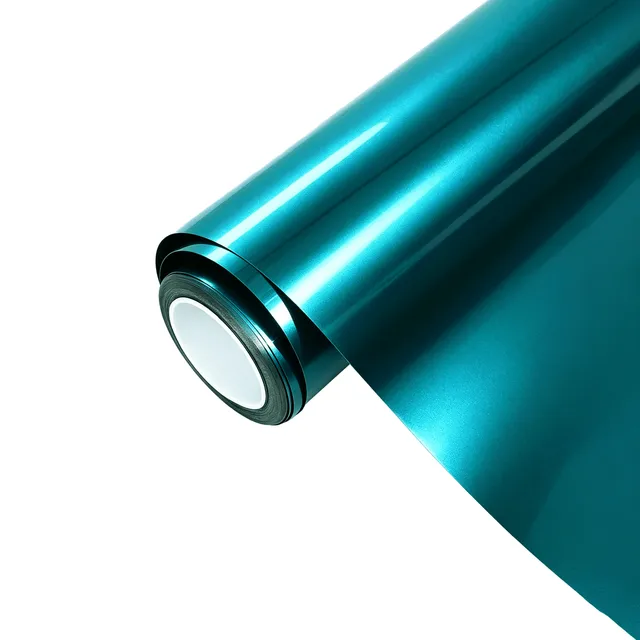Texture du film covering Ravoony Glossy Metallic Atomic Cyan · Specced