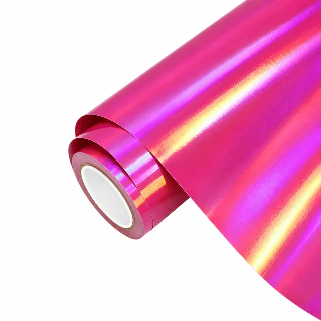 Texture du film covering Ravoony Glossy Rainbow Neo Chrome Laser Pink · Specced